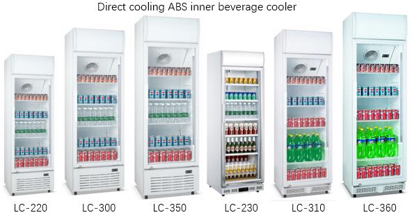 48L Low Noise Mini Display Fridge / Glass Door Refrigerator Beverage Cooler