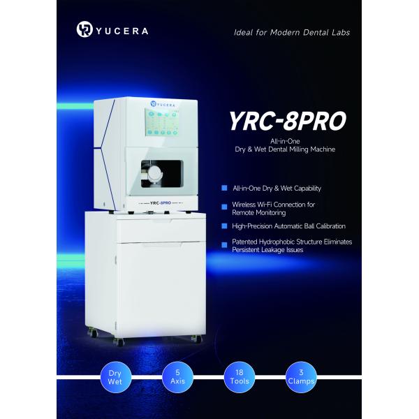 8 Pro 5-Axis Dental Milling Machine 60,000 RPM 18-Tool Capacity for Zirconia PMMA