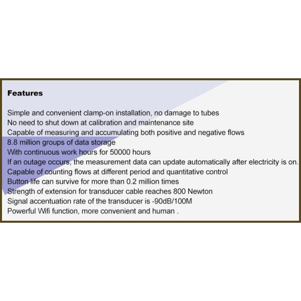 Wall Mounted Digital Ultrasonic Flow Meter DN80-DN200 4-20mA Relay Alarms Ultrasonic Depth Sensor