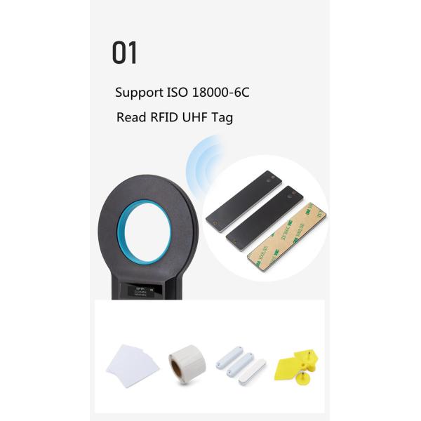 ISO18000-6c 860-960MHz Portable RFID Reader Bluetooth UHF RFID Scanner for Android Ios