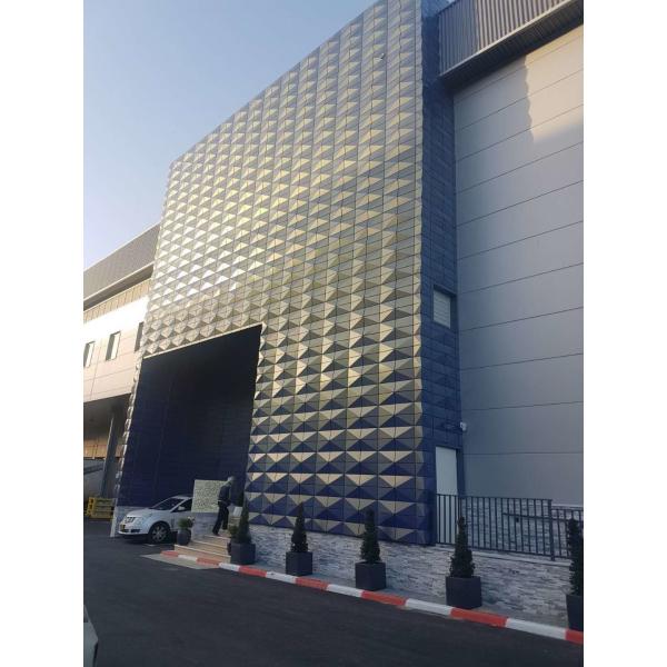 Fireproof Safe 3D shape Aluminum Plastic Laminate Sheet , Aluminum Wall Panels Exterior
