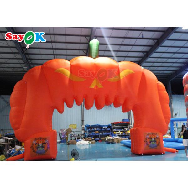 Halloween Pumpkin Inflatable Arch Hallowmas Decoration Blow Up Archway