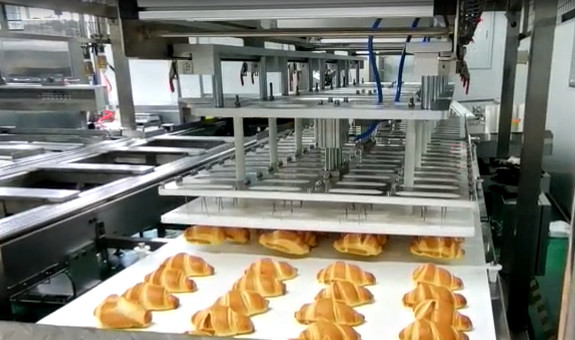 Automatic Croissant Production Line with Insulated Tunnel Oven & Cooling System