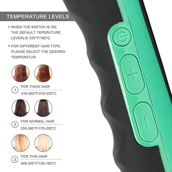 Ceramic Heated Straightening Brush , 30s Fast Heat Up Electric Straightener Comb
