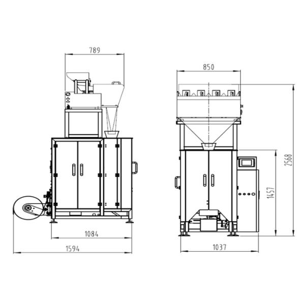 2 Head Linear Weighing And Packing Machines For Sugar