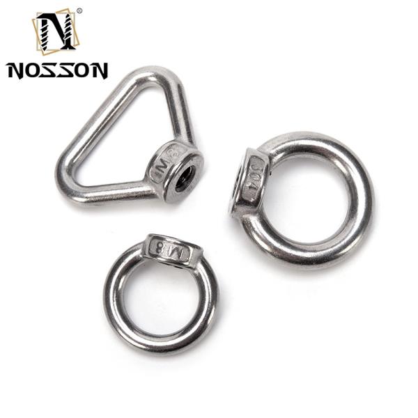 Galvanized Grade A4-80 M16 M6 M8 M10 5/8 SS Stainless Steel Oval Eye Nut for Lifting Japanese Type DIN582 Round Rings Nuts
