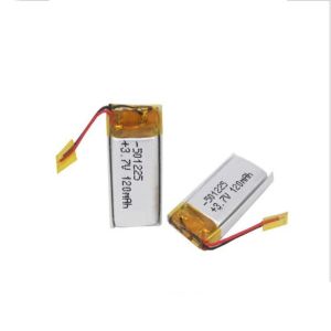 Small 3.7v 120mah Lipo 501225 Lithium Polymer Battery Pack