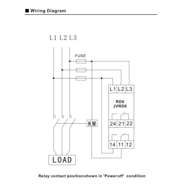 Sequence 3 Phase Undervoltage Relay 2 LEDs For Status Indication 200-500 VAC