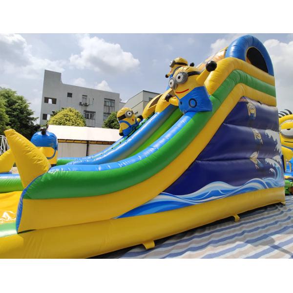 New design yellow man large inflatable minion slide fun city water park