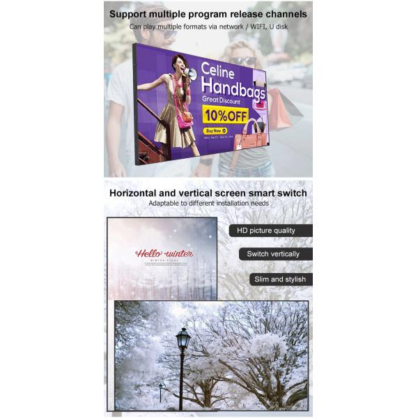 49inch Full HD Indoor Wall Mounted LCD Digital Display LCD Display Screen LCD Advertising Screen