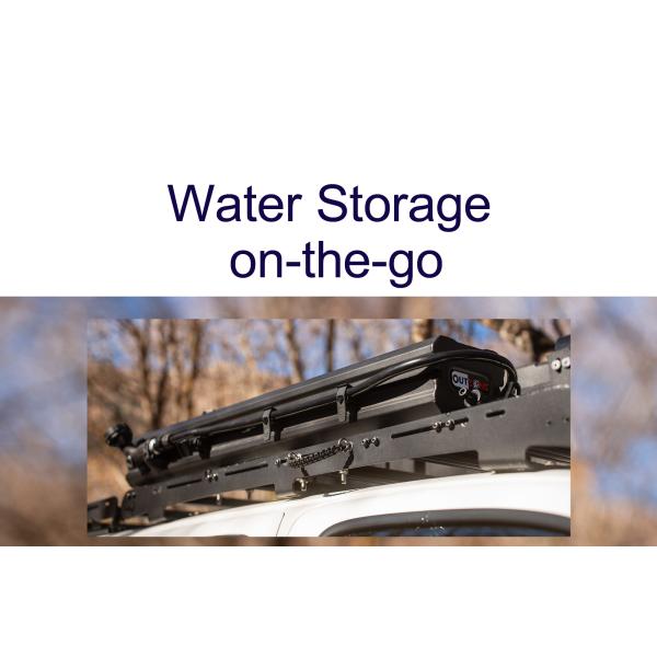 28L Rooftop Aluminum Water Storage Tank Included Hose And Shower Nozzle