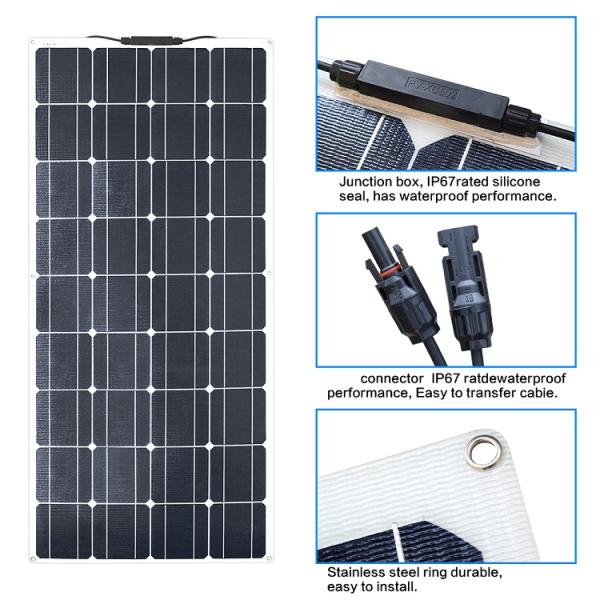 Vmp 36V Solar Power Panel Ship Caravan Camping Roof Flexible RV Solar Panel 100w-400w