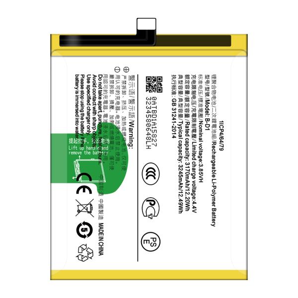 Powerful 3245mAh B-D1 X20 X20L Mobile Phone Battery for VIVO X20A Lithium Ion Batteries