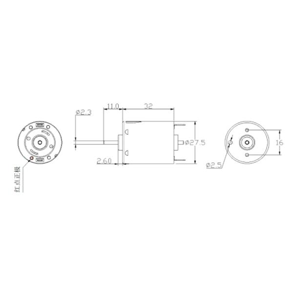 12V PMDC Micro Electric DC Motor 5100 Rpm Brush Brushless Electric