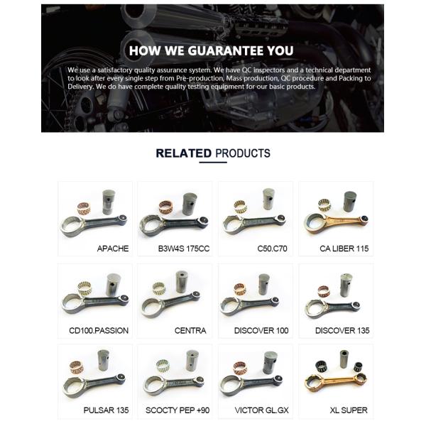 Custom Motorbike Parts Accessories , KFL 103 CUB 100 Motorcycle Connecting Rod