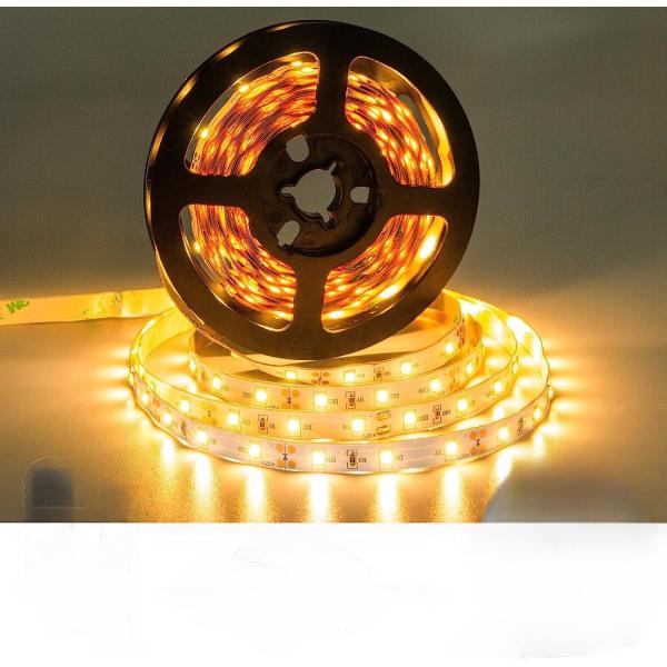 12V Flexible LED Strip Lights Waterproof 120 LEDS Warm white LED Light Strips, Pack of 16.4ft/5m