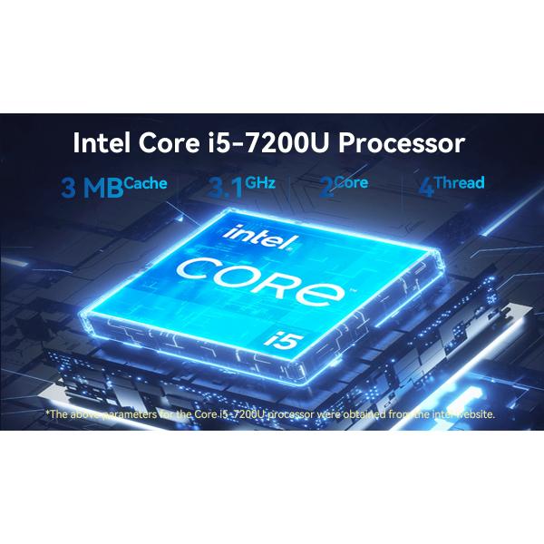 Dual Cores Four Threads Intel Core i5 7200U Mini Computer With Dual DDR4 RAM And 6COM