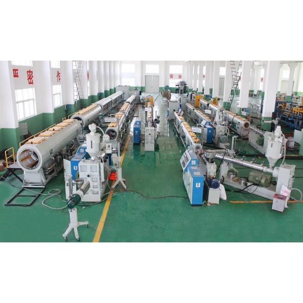 ISO Single Screw PE Pipe Extrusion Line With PLC Automatic Controller