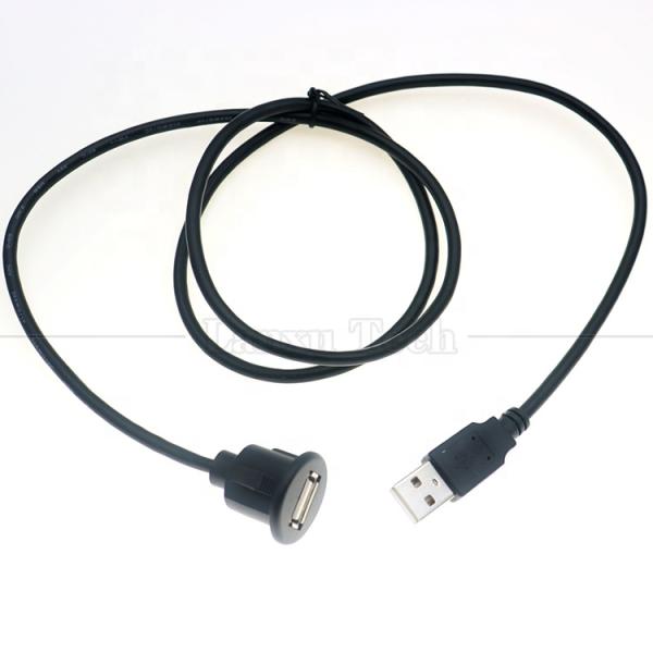 CUSTOM 1M Car Dashboard Flush USB A Male to USB A Female Panel Mount Cable