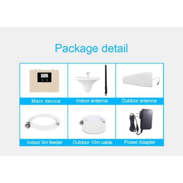 LCD Display 2G 3G 4G Dual Band Repeater 1800/2100MHz Cellular Signal Amplifier Kit 14