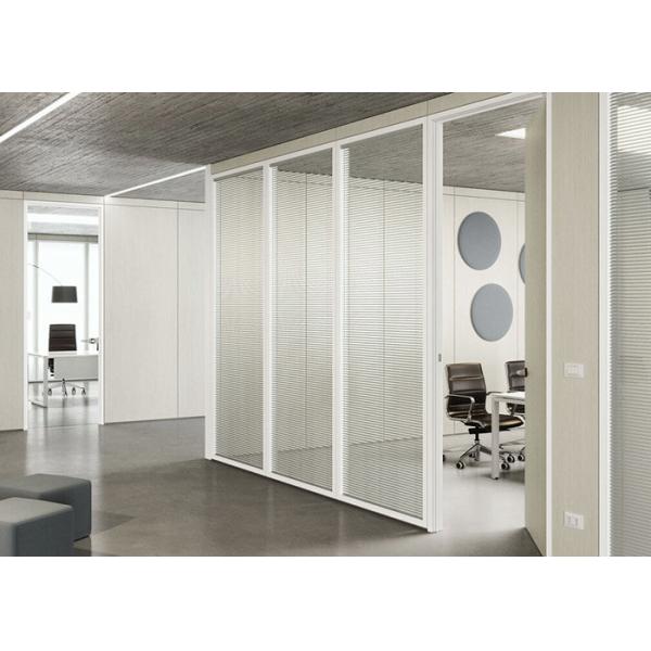 Interior Acoustic Glass Partition Wall System For Conference Room Wall Mounted