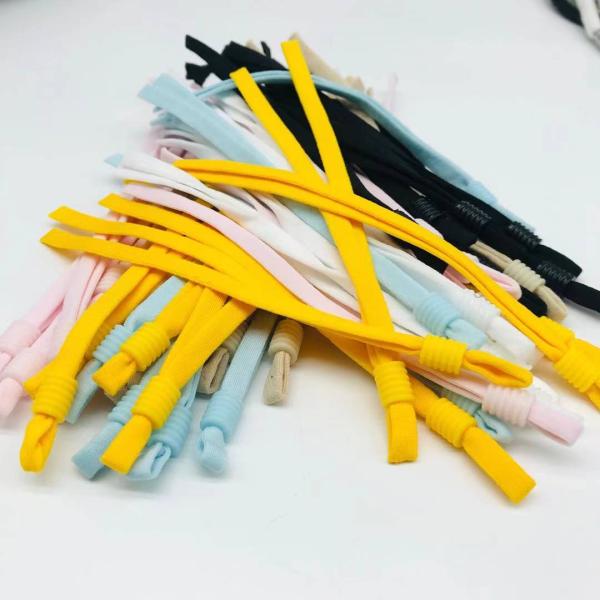 5mm adjustable elastic band cord for medical mask Elastic earloop Adjustable Buckle Band Soft Flat face mask