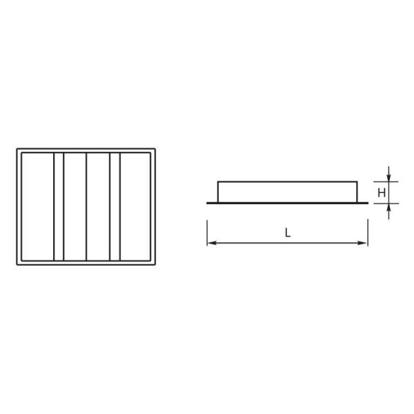 White Color LED Ceiling Grid Lights Recessed T8 Grid Fixture 3 Years Warranty
