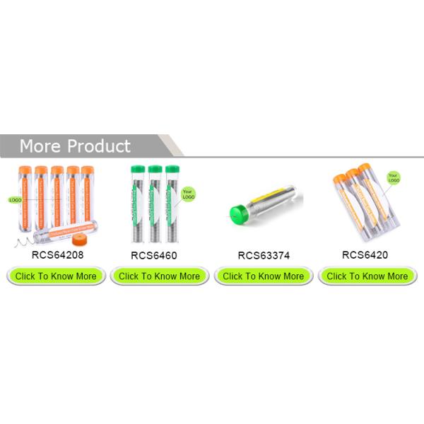 Green 63% Sn 37% Pb Soldering Wire Material With Silver Flux Cored