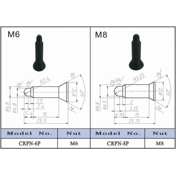 CRPN - 8P Round Head KCF Guide Pin With KCF Insulated Alloy For Projection Welding