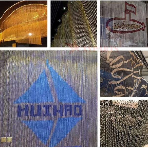 Aluminium Chain Metal Mesh Curtain Used For Architecture Decoration