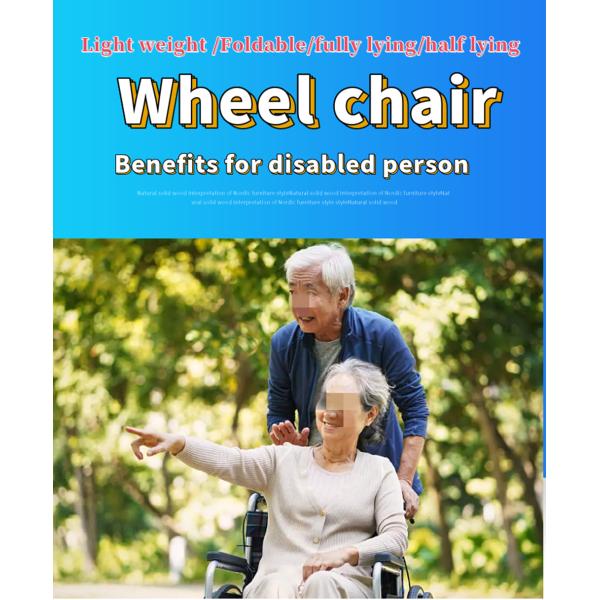 Cheap Disabled Elderly Patient Child Reclining Folding Lightweight Economical Manual Wheelchair