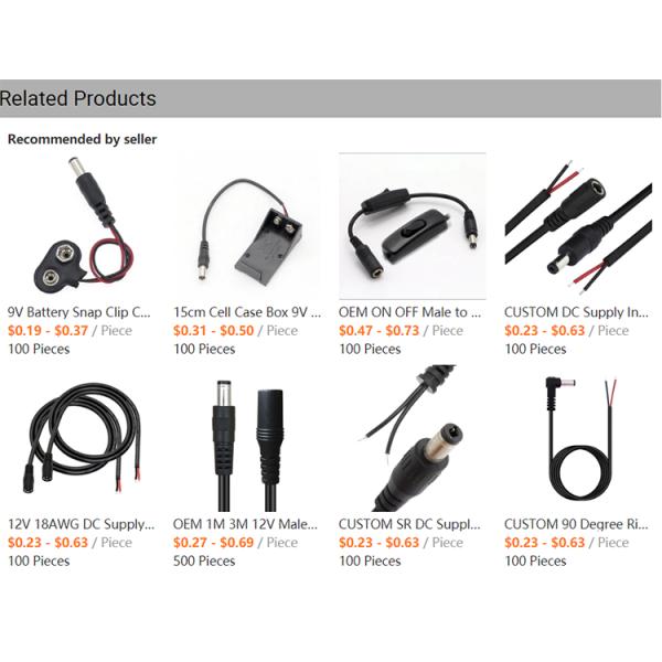 High Quality Male to Female 5.5x2.1mm Barrel Jack DC Power Extension Cable for CCTV Camera