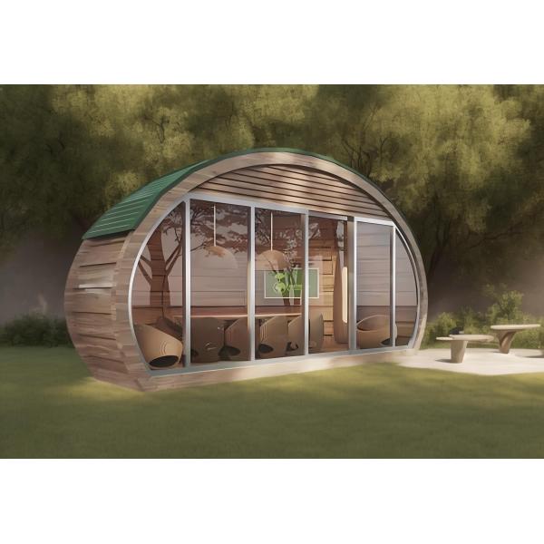 Light Steel Structure Single Person Prefab Studio Placed In Backyard Garden