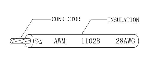600V mPPE Wire UL11028 28AWG STR 7/0.127 OD0.9mm Black