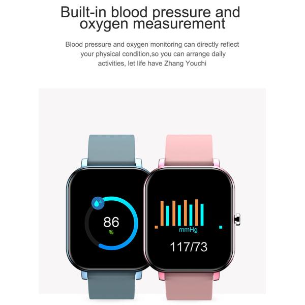 Full Touch Smartband Watch Bluetooth Music Playback Temperature Detection Health Tracker