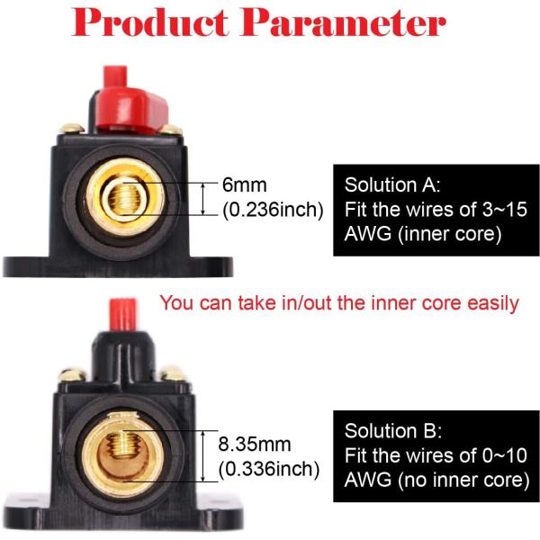 Car Audio Stereo 40A Automotive Circuit Breakers Panel Mount 12V 24V Inline Fuse Holder