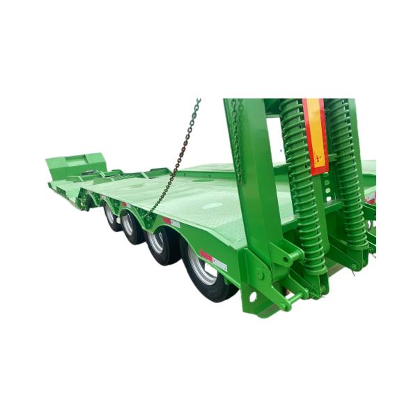 Electrophoresis KTL Powder Coating 100T Low Bed Semi-Trailer for Excavator Transport