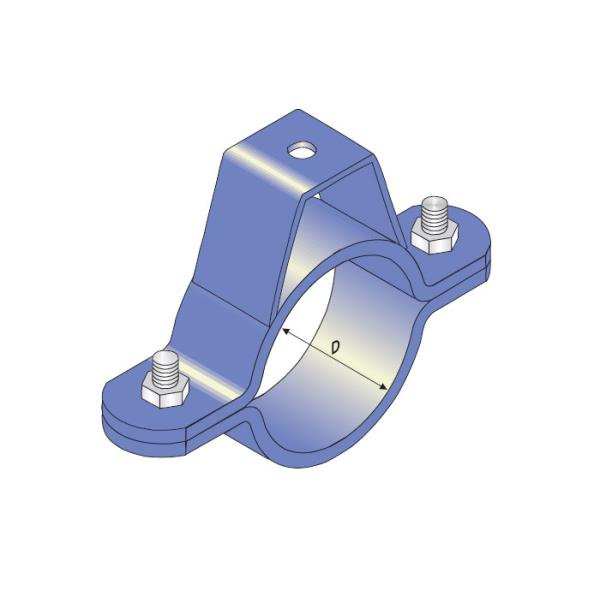 Zinc Plated Strut Pipe Clamps HDG Medium Duty Yoke Clamps Carbon Steel