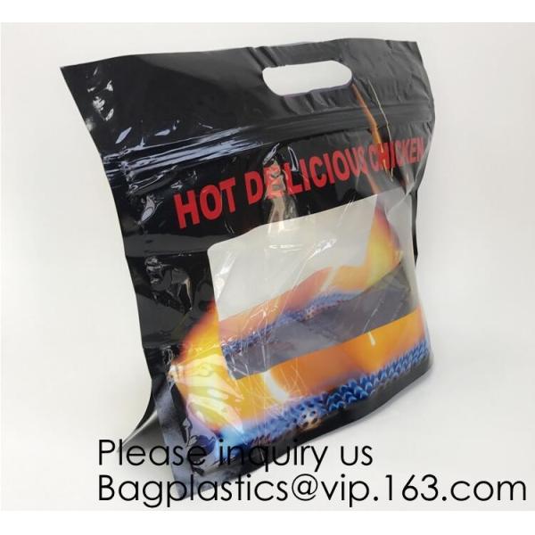 Rotisserie Chicken Pouches, Polypropylene Pouches, Aluminum Foil Bags, Stand Up Pouches Stand Up Zipper Bag with Portabl