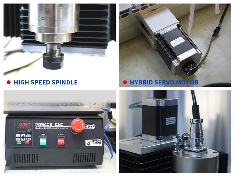 4 Axis USB MACH3 6040 CNC Router Milling Machine Square Guide Rail Version 2.2KW