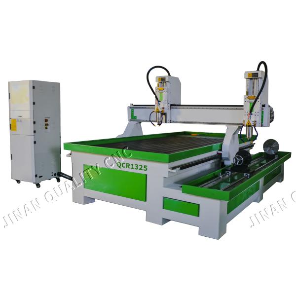 Dual Spindles 4th Axis Rotary Cnc Router Machine With Water Tank For Aluminum Processing