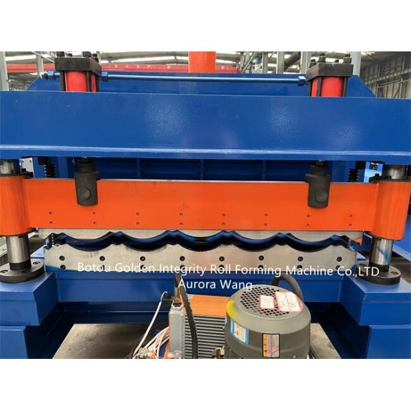 5.5Kw Glazed Tile Roll Forming Machine Automatic PLC Detla System