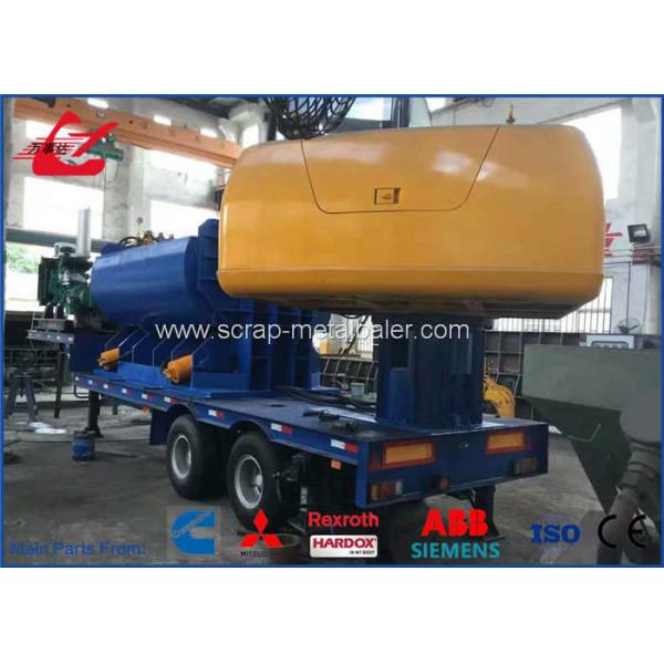Portable Metal Scrap Baling Machine For Waste Car Bodies Automatic Feeding / Discharging