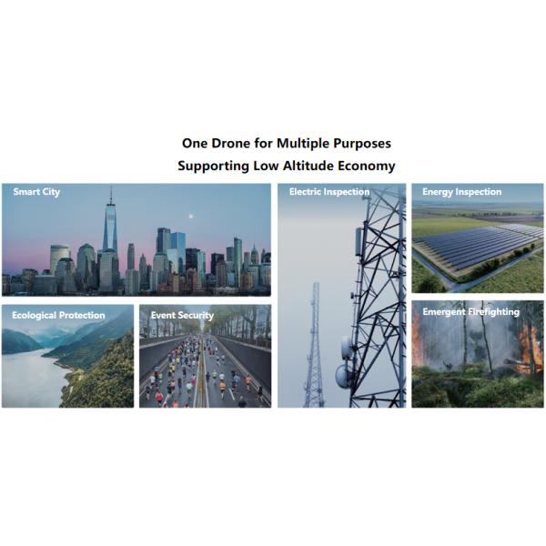 ZAi Thermal Drone GPS and RTK Portable Security Drone with 4k Camera 45min Flight