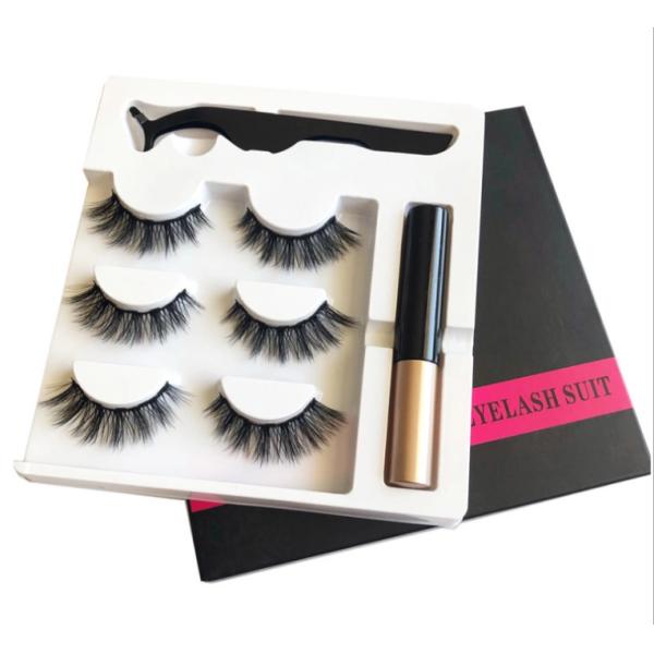 Natural Looking 3D Faux Mink Eyelashes 16mm Cruelty Free Lashes For Sian Eyes