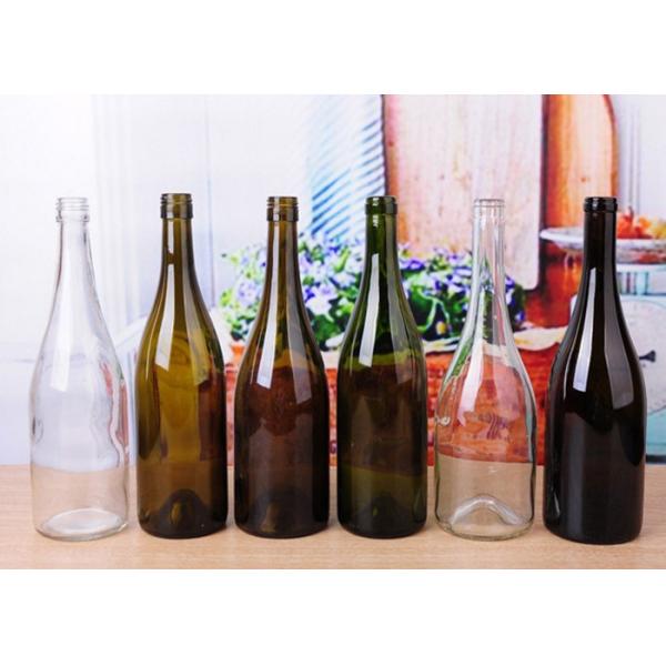 Frosted Empty 750ml Wine Bottles / Dark Green Shatterproof Glass Water Bottle