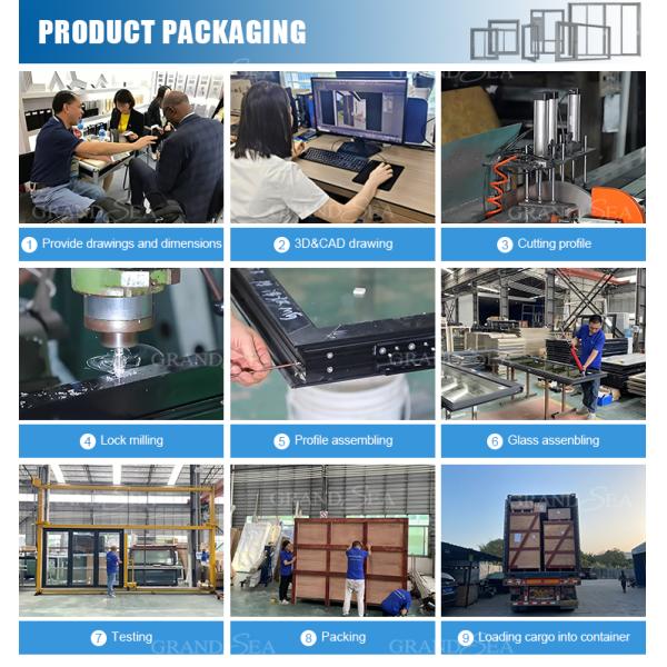 Hurricane Impact Aluminium Single Hung Windows for House Tempered Glass Double Glazed Double Hung Windows