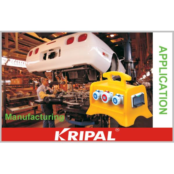 Yellow MCB RCD Electric Distribution Box Mobile Industrial Socket Box