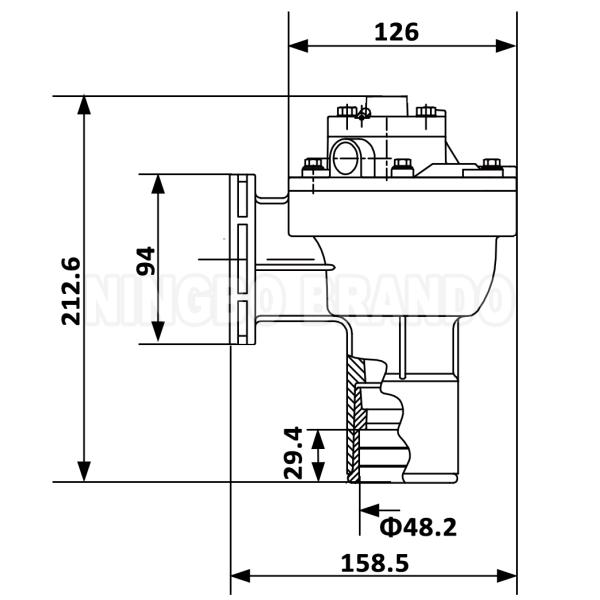 RCA45FS Dimension-LOGO RCA45FS GOYEN Type Pulse Jet Diaphragm Valve RCA45FS010 RCA45FS020 RCA45FS000