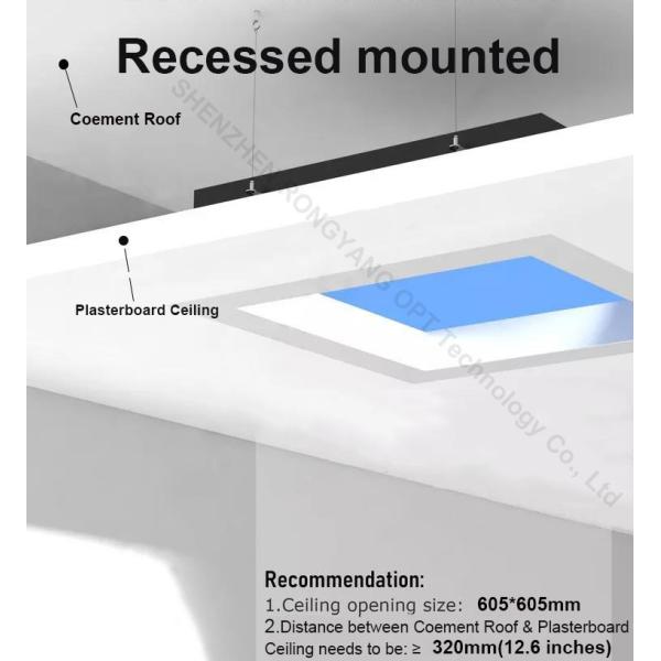 60x60 Natural Artificial LED Skylight 100W CCT 6500K Voice Control